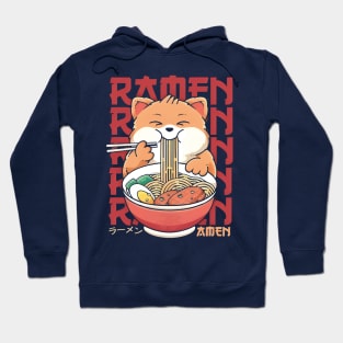 Ramen Rendezvous: Cozy Cat Delight Hoodie